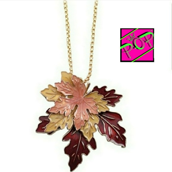 Fall leaf necklace - Picture 3 of 4